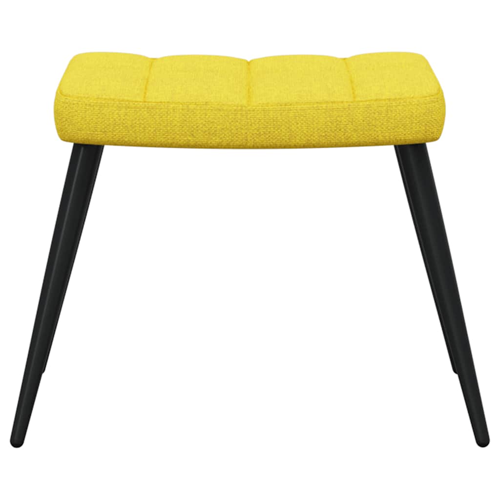 Relaxing Chair with a Stool Mustard Yellow Fabric
