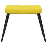 Relaxing Chair with a Stool Mustard Yellow Fabric
