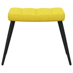 Relaxing Chair with a Stool Mustard Yellow Fabric
