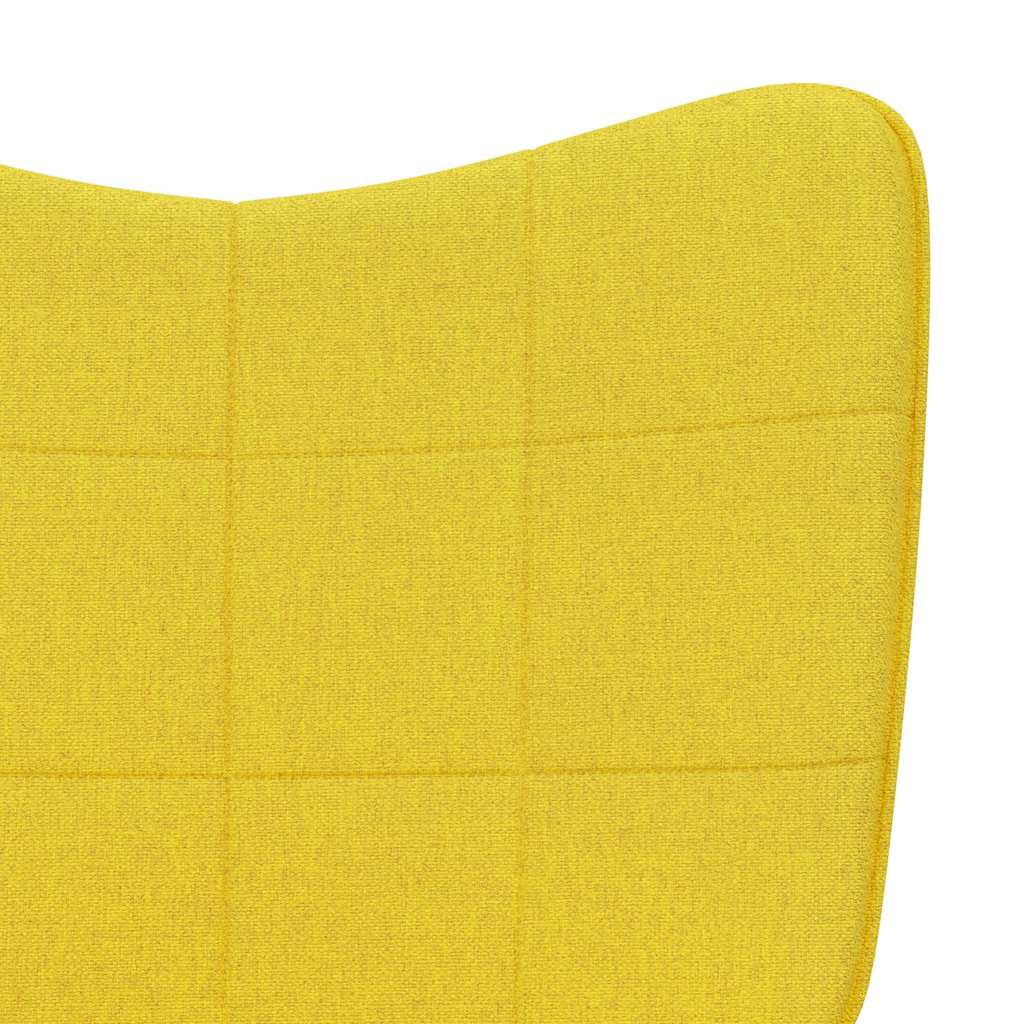 Relaxing Chair with a Stool Mustard Yellow Fabric