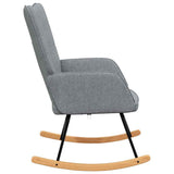 Rocking Chair Light Grey Fabric - Top-Down View