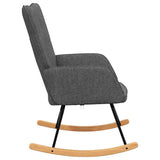 Rocking Chair Dark Grey Fabric - Top-Down View