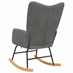 Rocking Chair Dark Grey Fabric