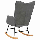 Rocking Chair Dark Grey Fabric - 45-Degree Angle