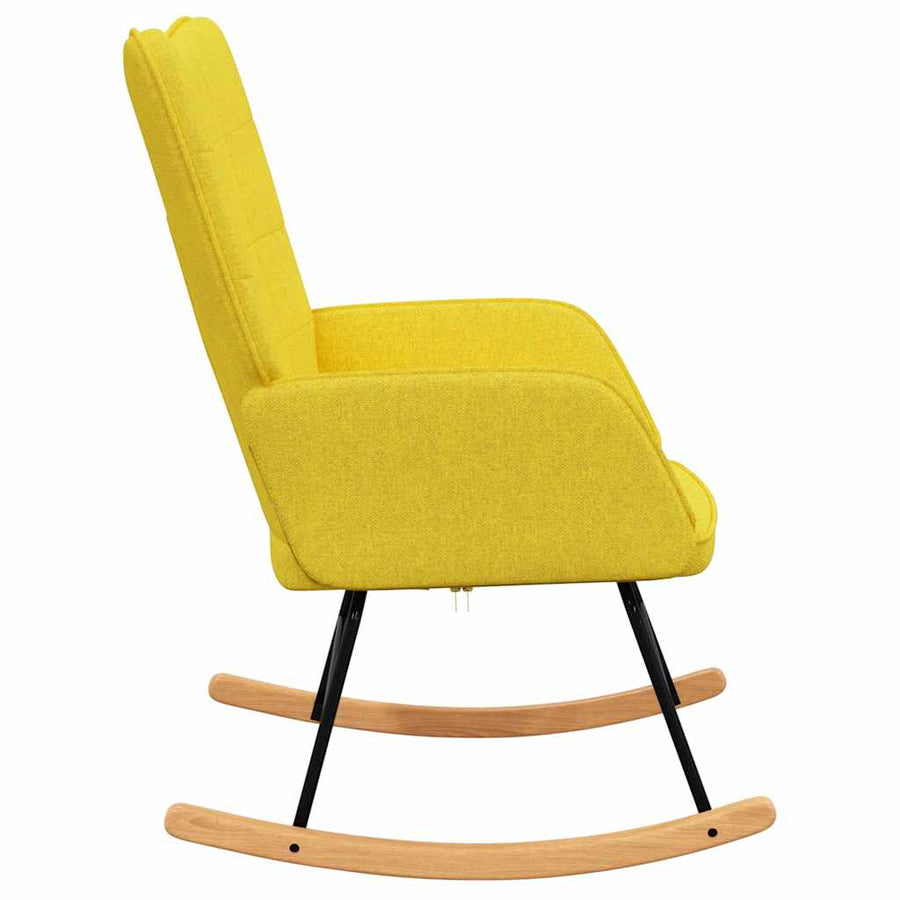 Rocking Chair Mustard Yellow Fabric