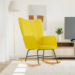 Rocking Chair Mustard Yellow Fabric