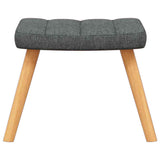 Rocking Chair with a Stool Dark Grey Fabric - Extra Image