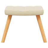 Rocking Chair with a Stool Cream Fabric - Extra Image