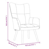 Relaxing Chair with a Stool Dark Green Velvet - Extra Image