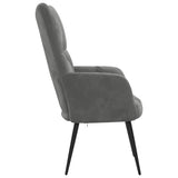 Relaxing Chair Dark Grey Velvet - Top-Down View