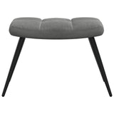 Relaxing Chair with a Stool Dark Grey Velvet - Close-Up Angle