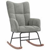 Rocking Chair Light Grey Velvet