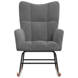 Rocking Chair Dark Grey Velvet - Top-Down View