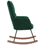 Rocking Chair Dark Green Velvet