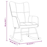 Rocking Chair Dark Green Velvet