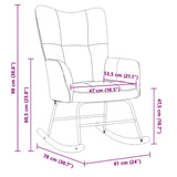 Rocking Chair Dark Green Velvet
