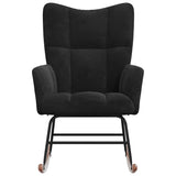 Rocking Chair Black Velvet - Side View