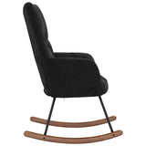 Rocking Chair Black Velvet - Top-Down View