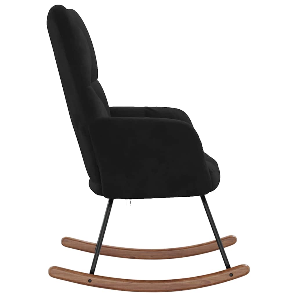 Rocking Chair Black Velvet
