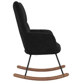 Rocking Chair Black Velvet - 45-Degree Angle