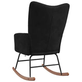 Rocking Chair Black Velvet - Rear View
