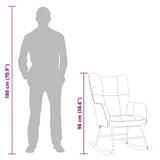 Rocking Chair Black Velvet - Extra Image