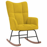 Rocking Chair Mustard Yellow Velvet - Front View