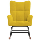 Rocking Chair Mustard Yellow Velvet