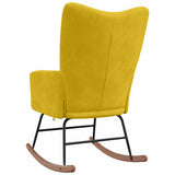 Rocking Chair Mustard Yellow Velvet