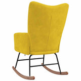 Rocking Chair Mustard Yellow Velvet
