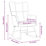 Rocking Chair Cream White Velvet - Extra Image
