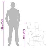 Rocking Chair Cream White Velvet