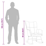 Rocking Chair Cream White Velvet - Extra Image