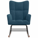 Rocking Chair Blue Velvet