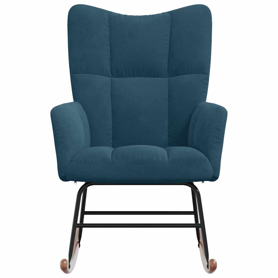 Rocking Chair Blue Velvet