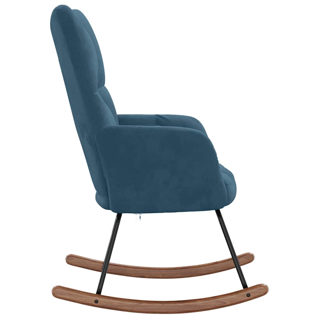 Rocking Chair Blue Velvet