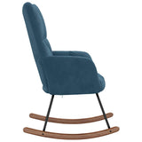 Rocking Chair Blue Velvet - Top-Down View