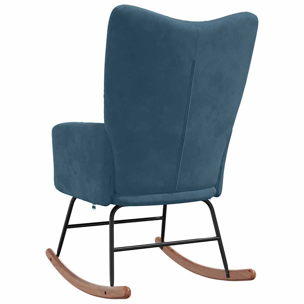 Rocking Chair Blue Velvet
