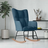Rocking Chair Blue Velvet