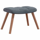 Rocking Chair with a Stool Dark Grey Velvet - Close-Up Angle