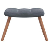 Rocking Chair with a Stool Dark Grey Velvet - Low Angle