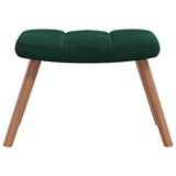 Rocking Chair with a Stool Dark Green Velvet