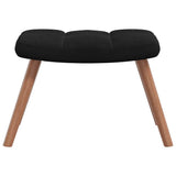 Rocking Chair with a Stool Black Velvet - 45-Degree Angle
