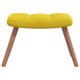 Rocking Chair with a Stool Mustard Yellow Velvet - Low Angle