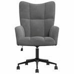 Relaxing Chair Dark Grey Velvet