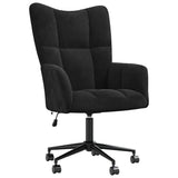 Relaxing Chair Black Velvet - Front View