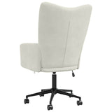 Relaxing Chair Cream White Velvet - 45-Degree Angle