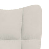 Relaxing Chair Cream White Velvet - Rear View