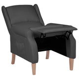 Reclining Chair Dark Grey Fabric - Top-Down View