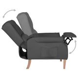 Reclining Chair Dark Grey Fabric - 45-Degree Angle